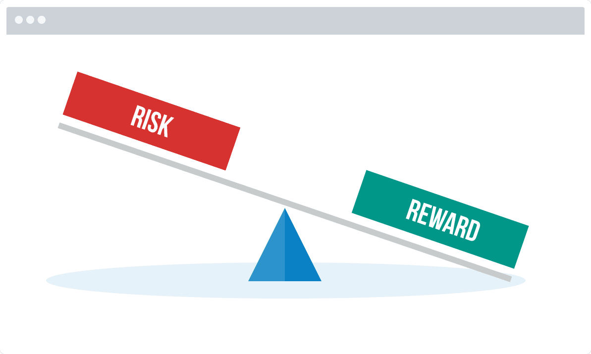 Risk vs reward illustration